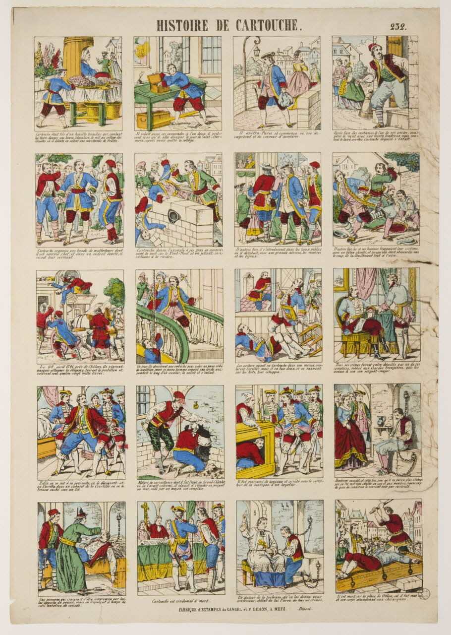estampe HISTOIRE DE CARTOUCHE. 1953.86.5101 Photo