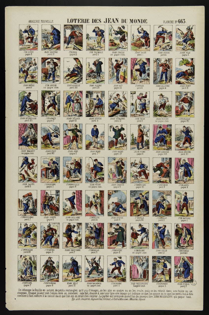 estampe LOTERIE DES JEAN DU MONDE 1953.86.5110 Photo