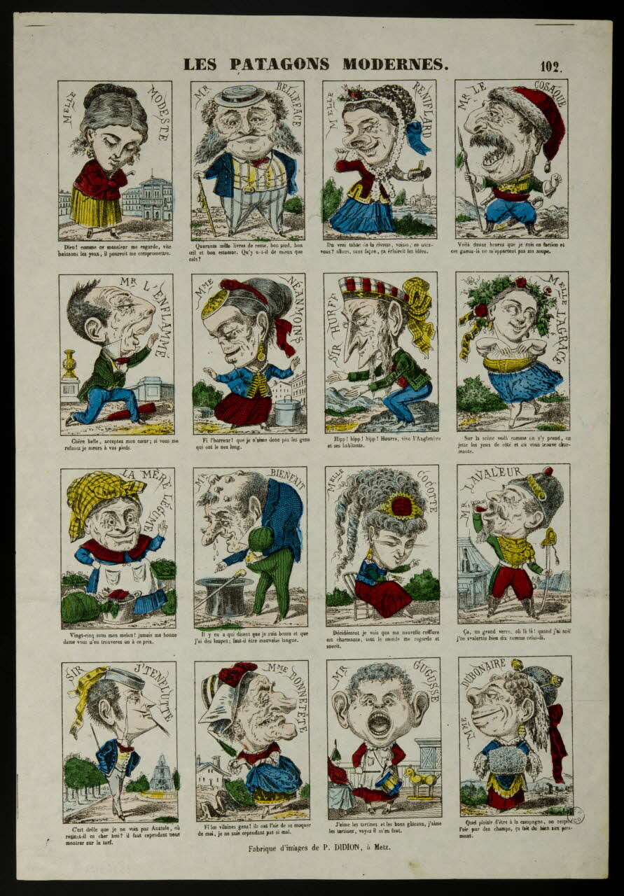 Paulin Didion estampe LES PATAGONS MODERNES. Metz 1869-1879 1953.86.5122 Photo