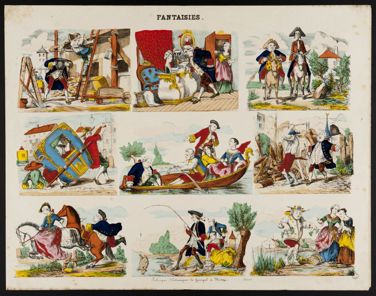 Charles Nicolas Gangel estampe FANTAISIES. Metz 1852-1858 1953.86.5135 Photo