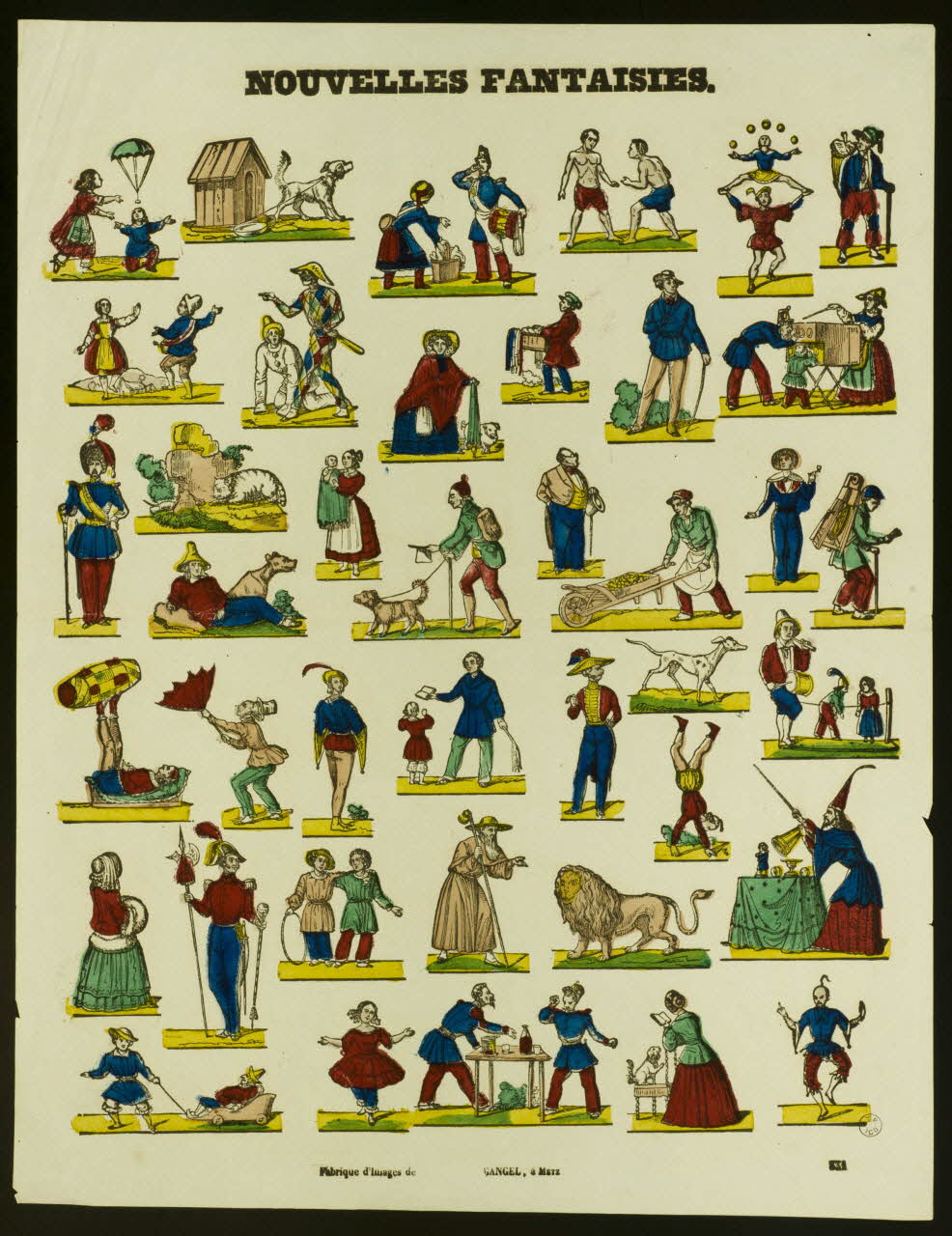 Charles Nicolas Gangel estampe NOUVELLES FANTAISIES. Metz 1852-1858 1953.86.5137 Photo