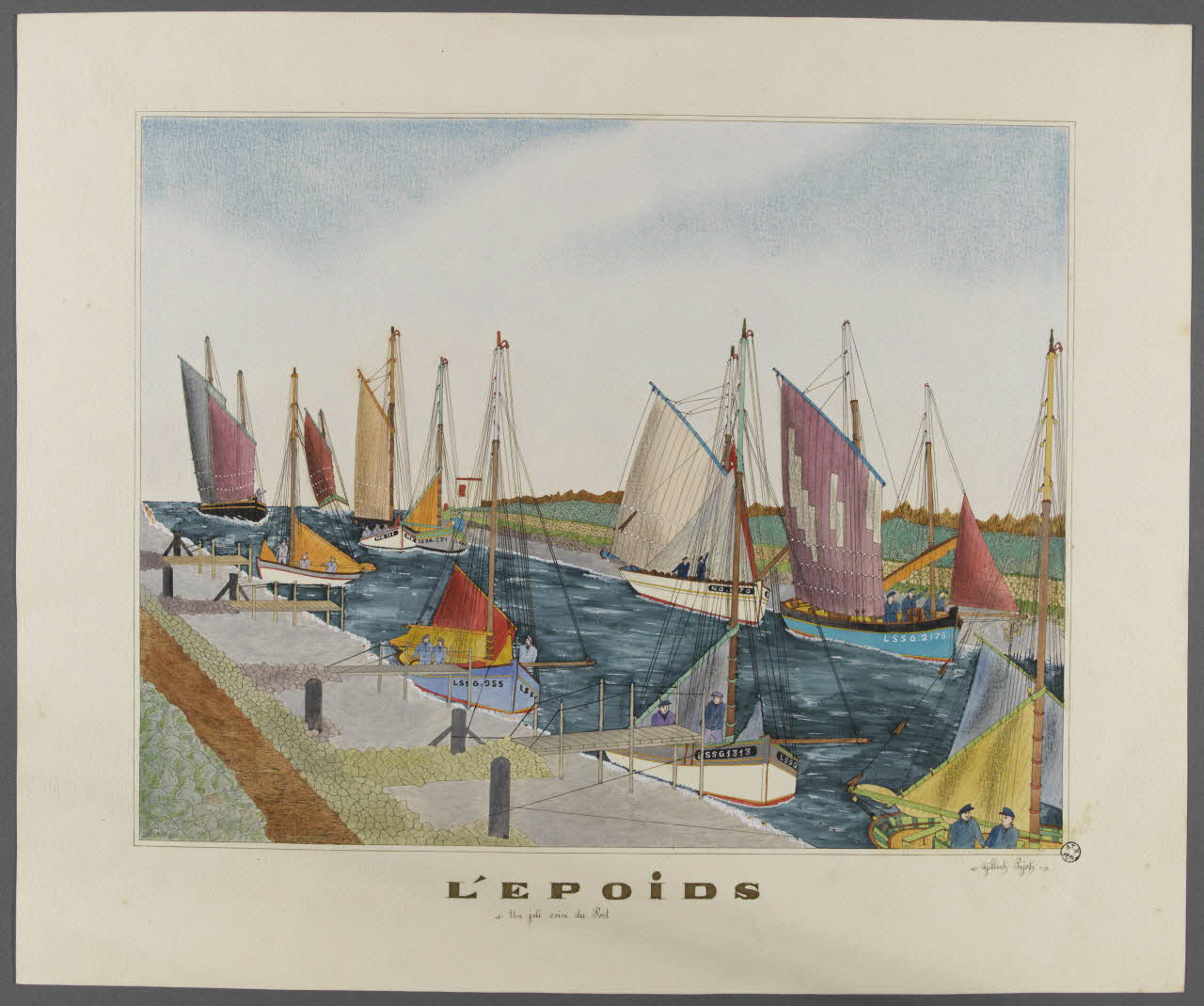 Pajot Gilbert dessin L'EPOIS  "Un joli coin du Port 1939 1939.6.1 Photo RMN-Grand Palais (Mucem)