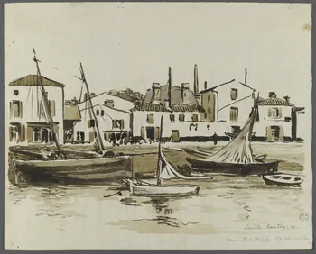 Emile Boutin dessin Quai Fort Fidèle, Saint-Gilles-sur-Vie Saint-Gilles-sur-Vie 1933 1942.2.18 Photo RMN-Grand Palais (Mucem)/ Franck Raux