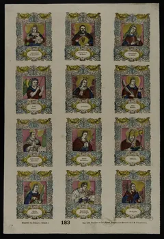 estampe Planche de saints 1953.86.521 Photo