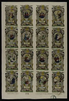 estampe Planche de saints 1953.86.522 Photo