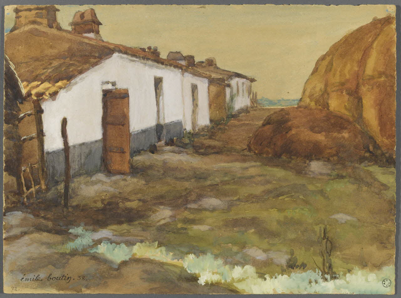 Emile Boutin dessin Quartier des Chirons, Bois-de-Cène, marais du nord Bois-de-Cène 1938 1942.2.45 Photo RMN-Grand Palais (Mucem)/ Franck Raux