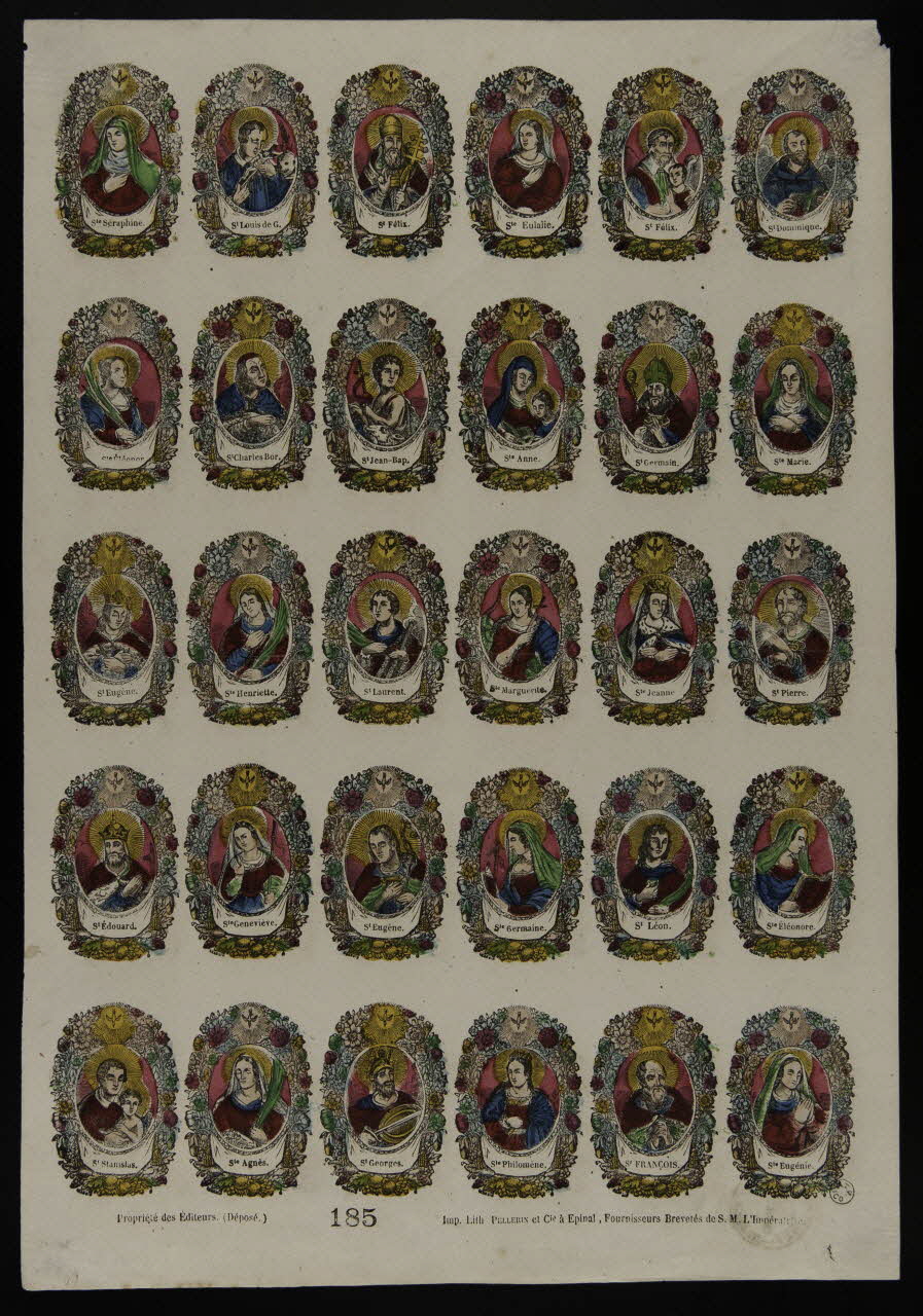 estampe Planche de saints 1953.86.523 Photo