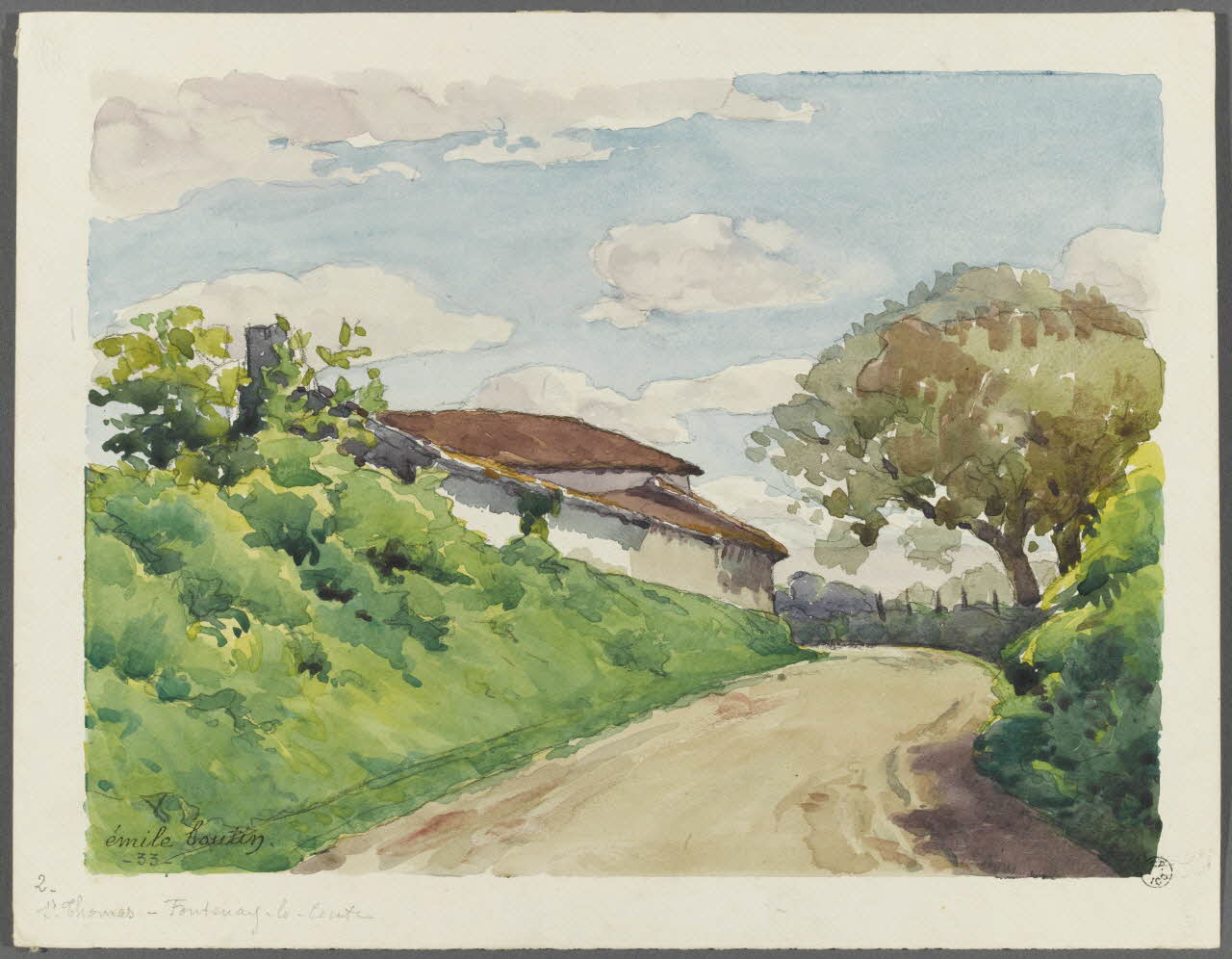 Emile Boutin dessin St.Thomas - Fontenay-le-Comte Fontenay-le-Comte 1933 1942.2.66 Photo RMN-Grand Palais (Mucem)/ Franck Raux