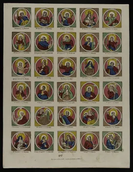 estampe Planche de saints 1953.86.525 Photo