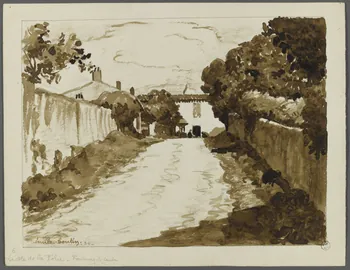 Emile Boutin dessin La côte de la Folie. Fontenay-le-Comte Fontenay-le-Comte 1934 1942.2.70 Photo RMN-Grand Palais (Mucem)/ Franck Raux