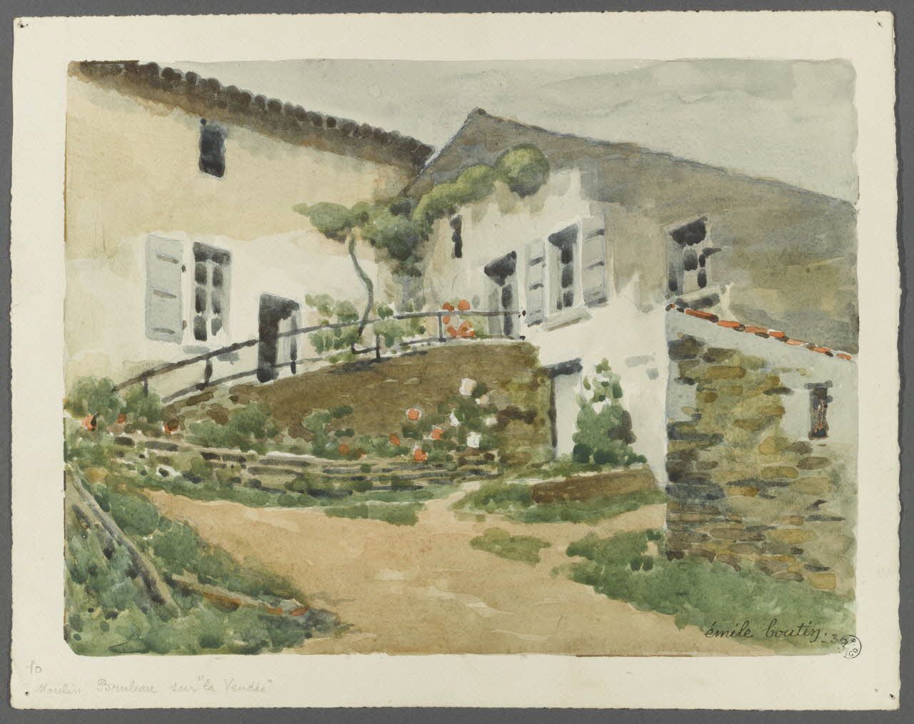 Emile Boutin dessin Moulin Bruleau sur "la Vendée" Vendée 1930 1942.2.74 Photo RMN-Grand Palais (Mucem)/ Franck Raux