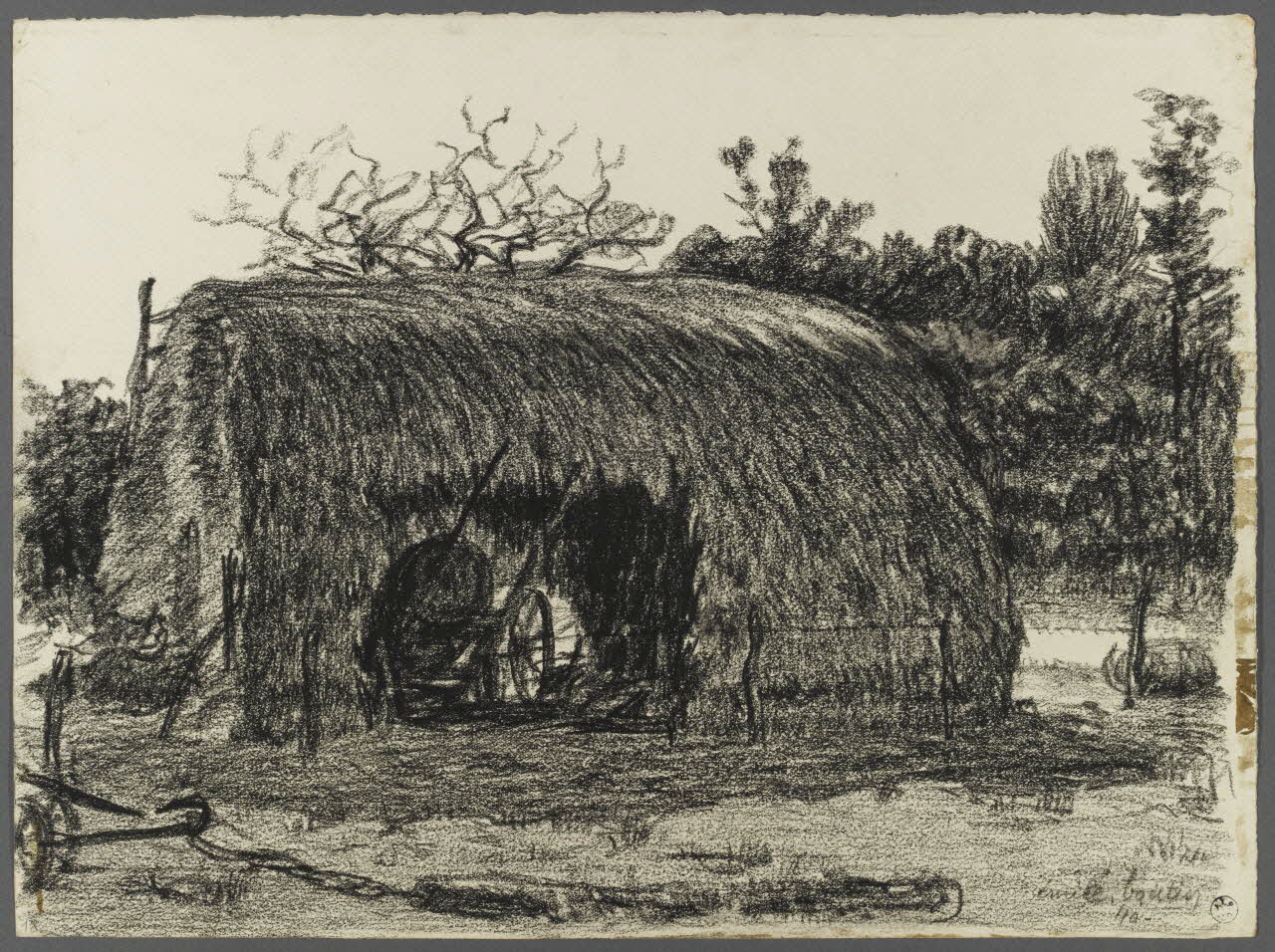 Emile Boutin dessin Ferme du Coteau - Fontenay-le-Comte Fontenay-le-Comte 1940 1942.2.82 Photo RMN-Grand Palais (Mucem)/ Franck Raux