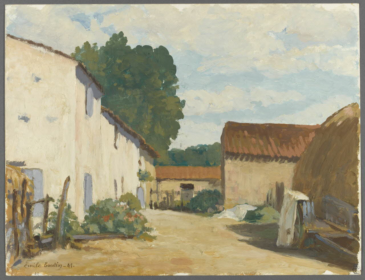 Emile Boutin dessin Ferme à Guéméné  Commune de Longèves Longèves 85 1941 1942.2.86 Photo RMN-Grand Palais (Mucem)/ Franck Raux
