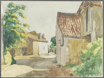 Emile Boutin dessin Rue à Pissotte  - chemin du tunnel - Pissotte 1934 1942.2.90  Photo RMN-Grand Palais (Mucem)/ Franck Raux