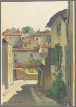 Emile Boutin dessin Fontenay  Rue de la Tuée -  - Côté Bedouard - Fontenay-le-Comte 1942 1942.2.93  Photo RMN-Grand Palais (Mucem)/ Franck Raux