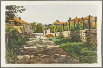 Emile Boutin dessin Mérité - Commune de Charzais - Charzais 1942 1942.2.95  Photo RMN-Grand Palais (Mucem)/ Franck Raux