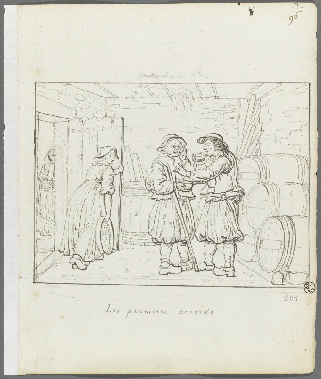 Olivier PERRIN partie d'un ensemble de dessins, album factice Les premiers accords Bretagne, France 1805-1815 1958.37.1.101 Photo RMN-Grand Palais (Mucem)