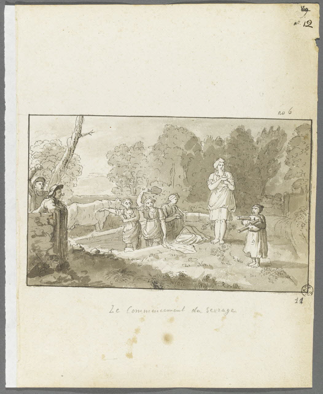 Olivier PERRIN partie d'un ensemble de dessins Le Commencement du Sevrage Bretagne, France 1805-1815 1958.37.1.11 Photo RMN-Grand Palais (Mucem)