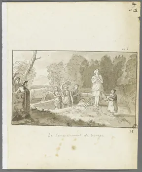 Olivier PERRIN partie d'un ensemble de dessins Le Commencement du Sevrage Bretagne, France 1805-1815 1958.37.1.11 Photo RMN-Grand Palais (Mucem)