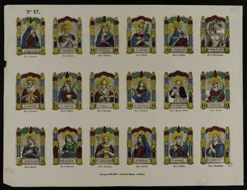 estampe Planche de saints 1953.86.532 Photo