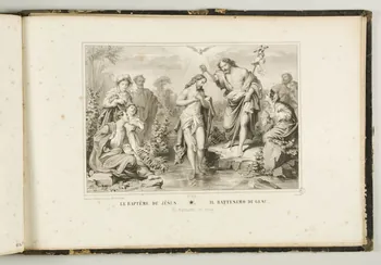 François-Charles Pinot ; Pinot et Sagaire ; Pierre Mignard album LE BAPTÊME DE JESUS. Lorraine, France 1865-1872 1953.86.5320 Photo
