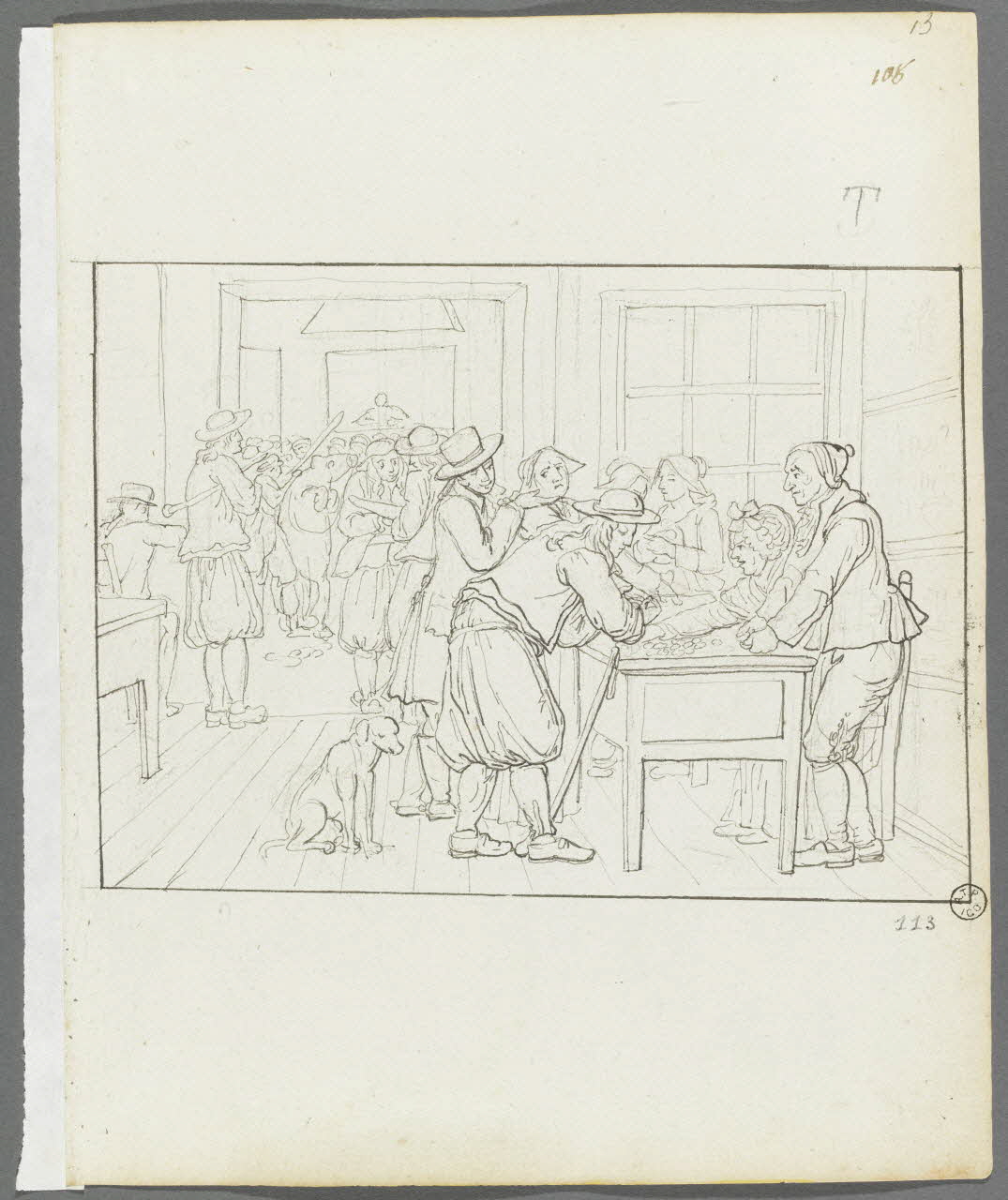 Olivier PERRIN partie d'un ensemble de dessins, album factice L'achat de l'alliance Bretagne, France 1805-1815 1958.37.1.113 Photo RMN-Grand Palais (Mucem)