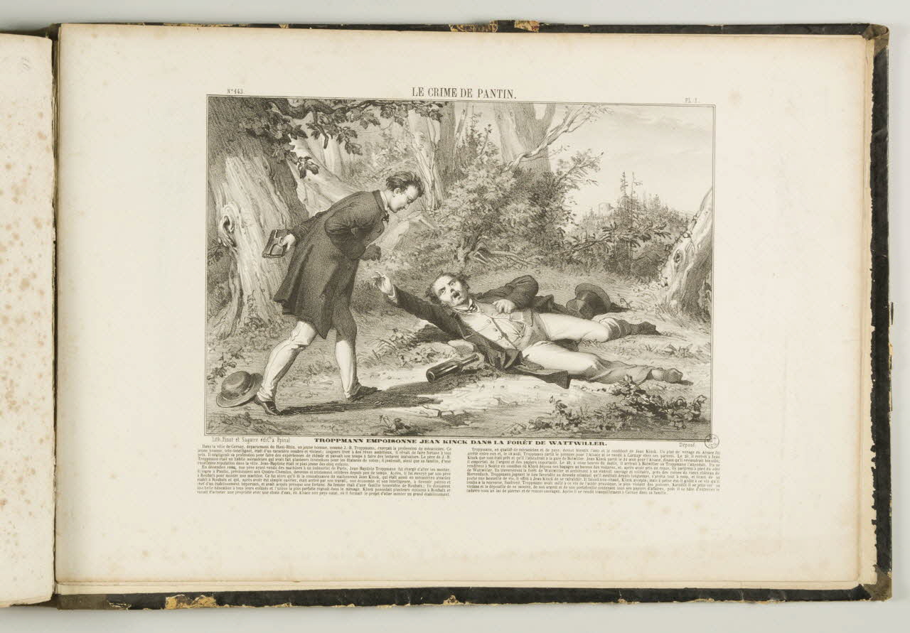 album LE CRIME DE PANTIN.  TROPPMANN EMPOISONNE JEAN KINCK DANS LA FORET DE WATTWILLER. 1953.86.5328 Photo