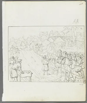 Olivier PERRIN partie d'un ensemble de dessins, album factice La course du retour Bretagne, France 1805-1815 1958.37.1.127 Photo RMN-Grand Palais (Mucem)