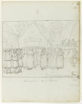 Olivier PERRIN partie d'un ensemble de dessins, album factice Ouverture de la danse Bretagne, France 1805-1815 1958.37.1.129 Photo RMN-Grand Palais (Mucem)