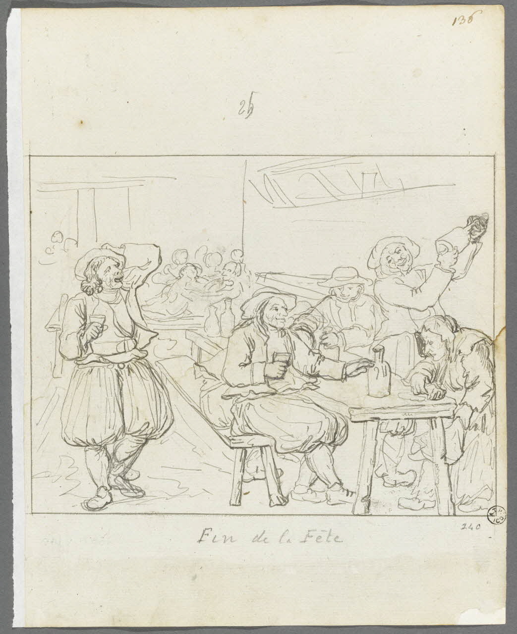 Olivier PERRIN partie d'un ensemble de dessins, album factice Fin de la Fête Bretagne, France 1805-1815 1958.37.1.140 Photo RMN-Grand Palais (Mucem)