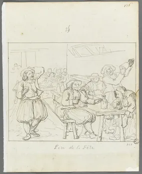 Olivier PERRIN partie d'un ensemble de dessins, album factice Fin de la Fête Bretagne, France 1805-1815 1958.37.1.140 Photo RMN-Grand Palais (Mucem)