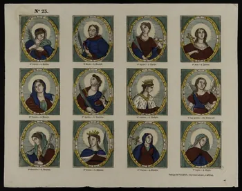 estampe Planche de saints 1953.86.536 Photo
