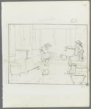 Olivier PERRIN partie d'un ensemble de dessins, album factice Les pleureurs Bretagne, France 1805-1815 1958.37.1.143 Photo RMN-Grand Palais (Mucem)