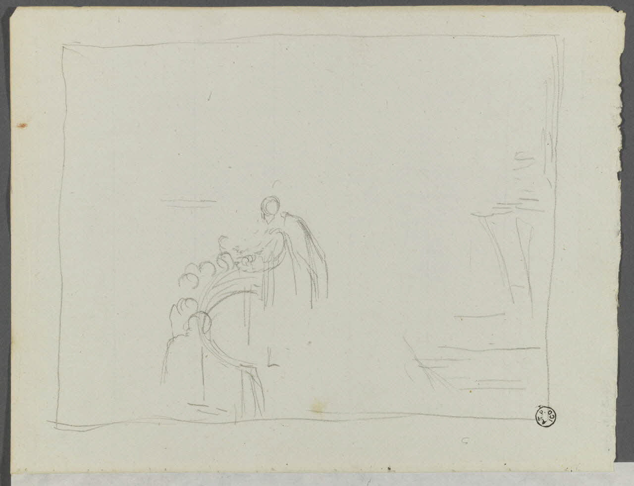 Olivier PERRIN partie d'un ensemble de dessins, album factice La messe de minuit Bretagne, France 1805-1815 1958.37.1.148 Photo RMN-Grand Palais (Mucem)