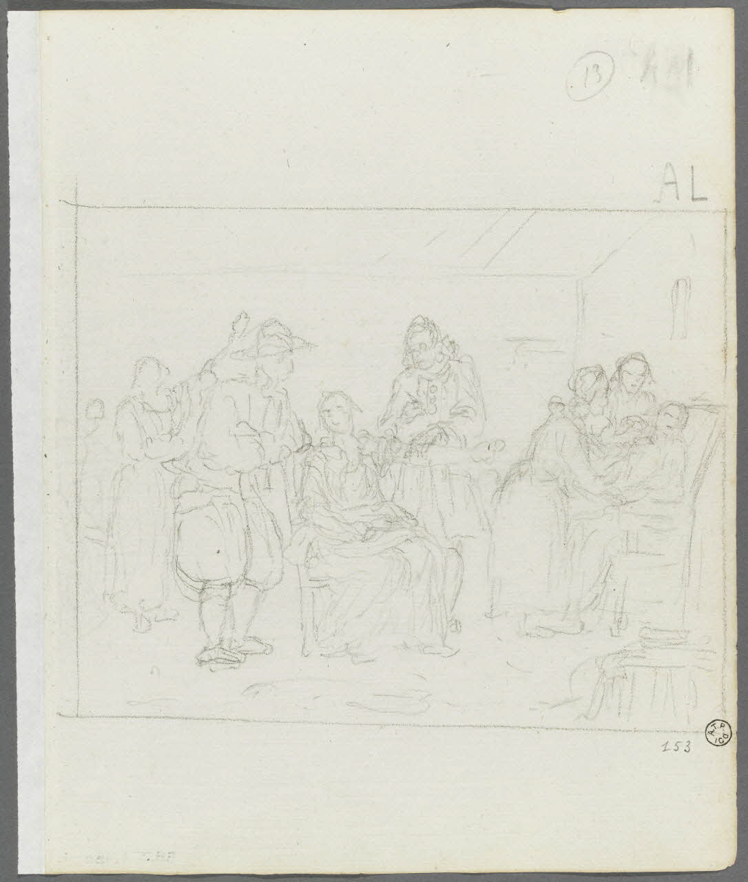 Olivier PERRIN partie d'un ensemble de dessins, album factice La saignée Bretagne, France 1805-1815 1958.37.1.155 Photo RMN-Grand Palais (Mucem)