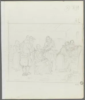 Olivier PERRIN partie d'un ensemble de dessins, album factice La saignée Bretagne, France 1805-1815 1958.37.1.155 Photo RMN-Grand Palais (Mucem)