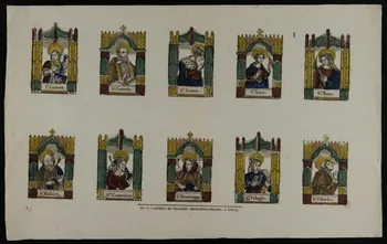 estampe Planche de saints 1953.86.538 Photo