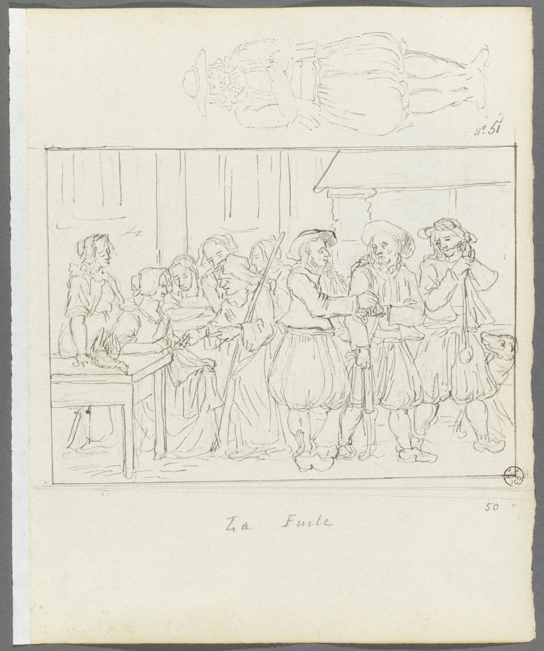 Olivier PERRIN partie d'un ensemble de dessins La Fuite Bretagne, France 1805-1815 1958.37.1.50 Photo RMN-Grand Palais (Mucem)