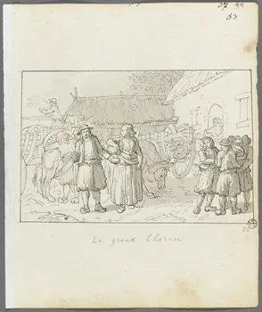 Olivier PERRIN partie d'un ensemble de dessins Le grand Charroi Bretagne, France 1805-1815 1958.37.1.55  Photo RMN-Grand Palais (Mucem)