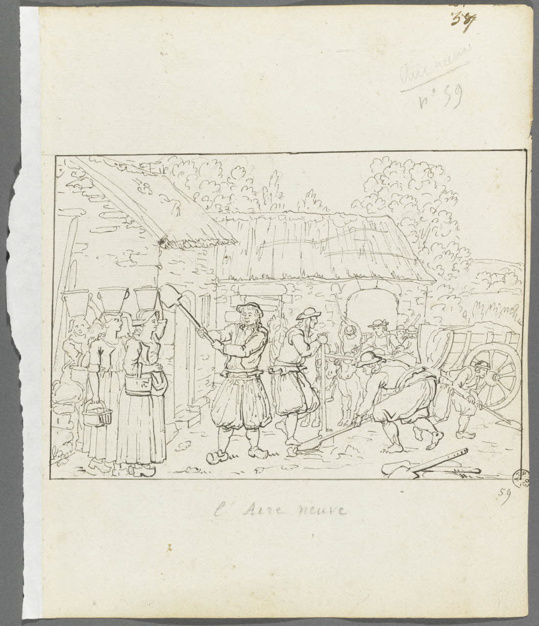 Olivier PERRIN partie d'un ensemble de dessins L'Aire neuve Bretagne, France 1805-1815 1958.37.1.59 Photo RMN-Grand Palais (Mucem)