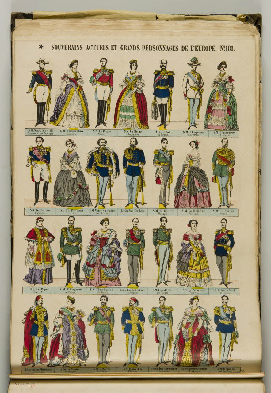 album SOUVERAINS ACTUELS ET GRANDS PERSONNAGES DE L'EUROPE. 1953.86.5441 Photo