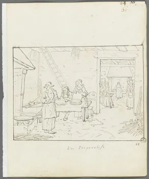 Olivier PERRIN partie d'un ensemble de dessins, album factice Les Preparatifs Bretagne, France 1805-1815 1958.37.1.62 Photo RMN-Grand Palais (Mucem)