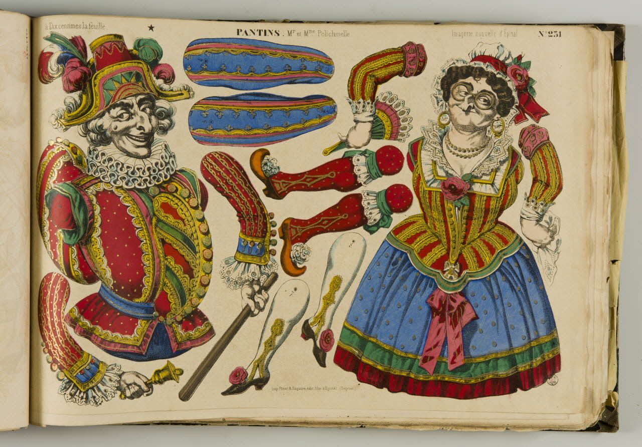 album PANTINS. Mr et Mme. Polichinelle. 1953.86.5451 Photo