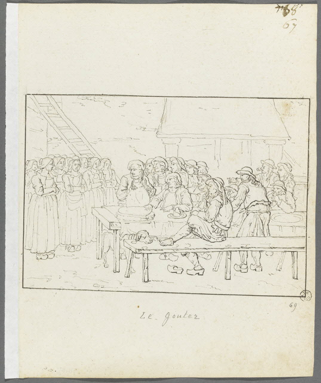 Olivier PERRIN partie d'un ensemble de dessins, album factice Le Gouter Bretagne, France 1805-1815 1958.37.1.69 Photo RMN-Grand Palais (Mucem)
