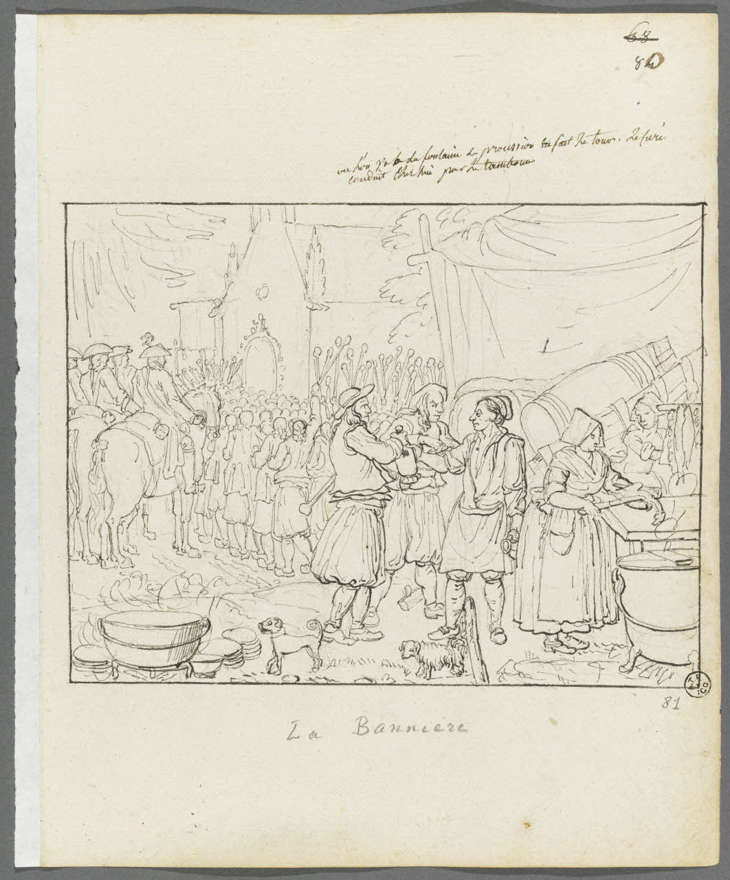 Olivier PERRIN partie d'un ensemble de dessins, album factice La Bannière Bretagne, France 1805-1815 1958.37.1.81 Photo RMN-Grand Palais (Mucem)