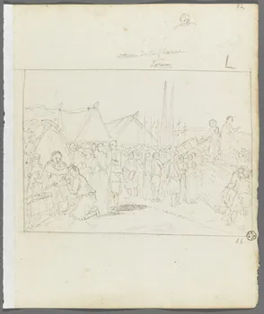 Olivier PERRIN partie d'un ensemble de dessins, album factice Locronan Bretagne, France 1805-1815 1958.37.1.83 Photo RMN-Grand Palais (Mucem)