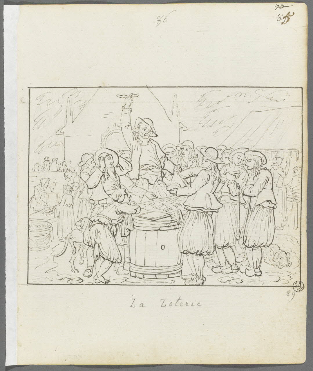 Olivier PERRIN partie d'un ensemble de dessins, album factice La Loterie Bretagne, France 1805-1815 1958.37.1.89 Photo RMN-Grand Palais (Mucem)