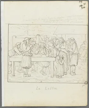Olivier PERRIN partie d'un ensemble de dessins, album factice La Lettre Bretagne, France 1805-1815 1958.37.1.95 Photo RMN-Grand Palais (Mucem)