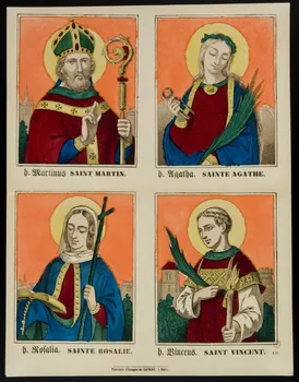 Charles Nicolas Gangel estampe Planche de saints Metz 1852-1858 1953.86.563 Photo
