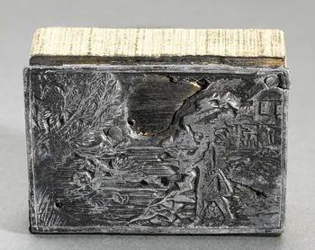 bois d'impression Fable : L'enfant tombé dans une rivière 1955.57.14 Photo RMN-Grand Palais (Mucem)